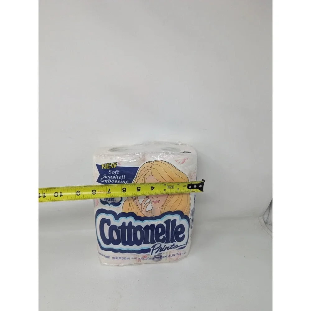 Vintage 1977 Cottonelle Pink‎ Color Seashell Print Toilet Paper Package 70s